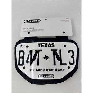 Battle Sports Adult License Plate Protective Football Back Plate Texas Lone Star